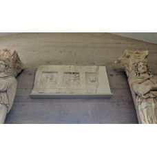Roman marble ceiling coffer, Captives Facade, North Basilica